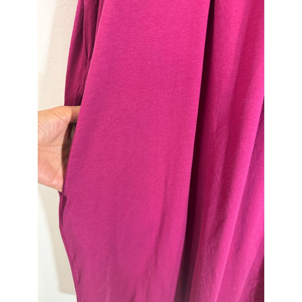 J.Jill Sangria Button Front Swing Dress 4X NWT V-Neck Knit Pockets - Picture 7 of 8